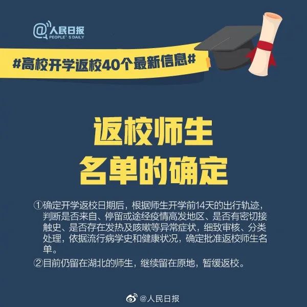 速看！高校开学返校40个最新消息！